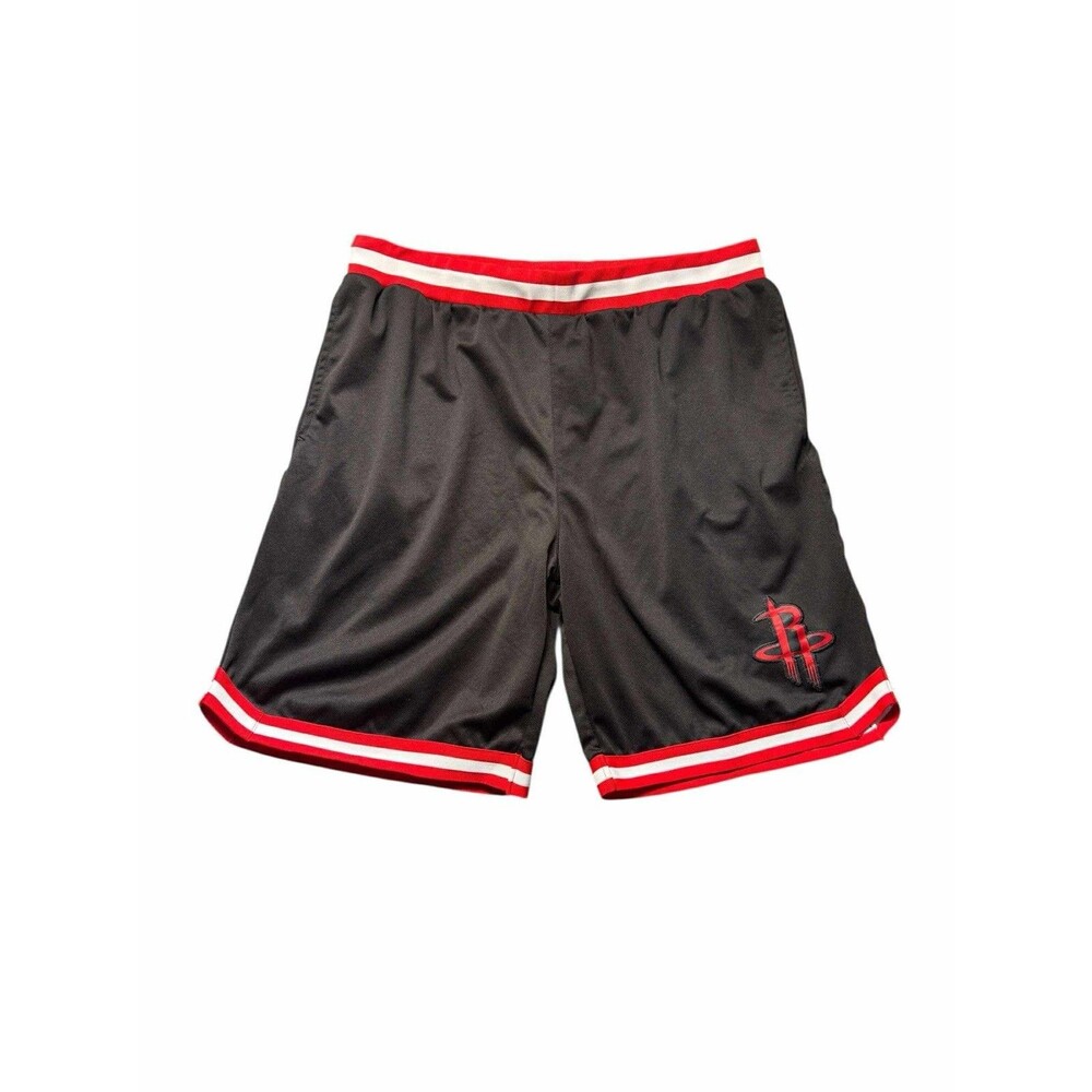 Ultra Game Mens 2XL Houston Rockets Basketball Shorts Black NBA Athletic EUC